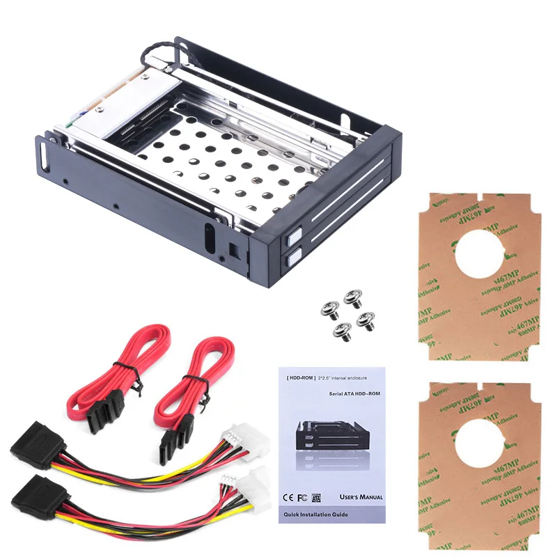 Uneatop 2x2 5 &quotЧехол для жесткого диска без лотка SATA с горячей заменой на 3 5&quot флоппи