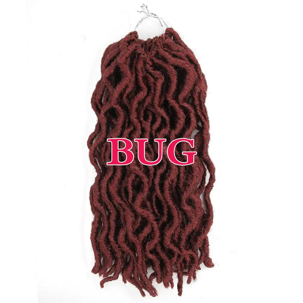 Faux Locs Curly накладные волосы на крючке, вьющиеся дреды волосы для наращивания 18 корня/пакет крючком вьющихся волос Синтетические Искусственные Locs в виде пряди волос - Цвет: 1B/27HL