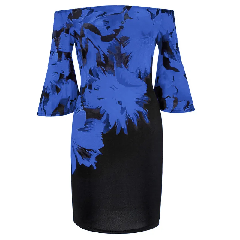 Женское шифоновое платье с открытыми плечами и цветочным принтом в стиле бохо