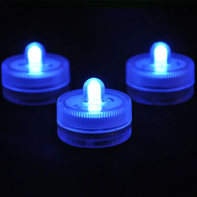 2016 DHL Free Shipping  2*CR2032 battery blue color submersible LED lights For Wedding Halloween Christmas  Party Holiday