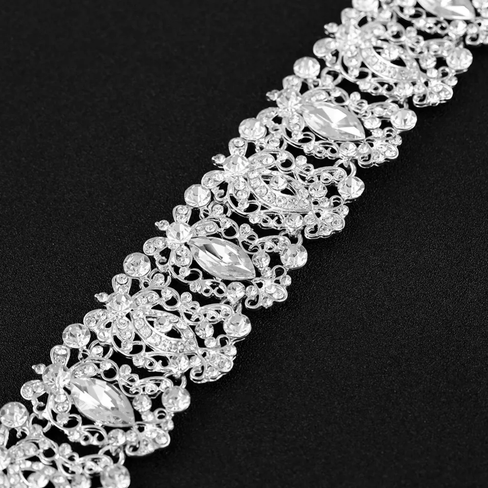 Bridal Hair Accessories Headband Crystal Beach Wedding Tiara For Bride Ribbon Chain Bridesmaid Costume Jewelry Headpiece | Украшения и
