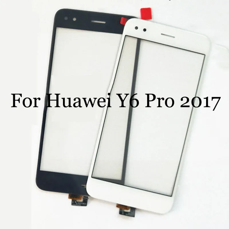 Для Huawei Y6Pro 2017 только Переднее стекло объектив + сенсорный экран дигитайзер для Y6