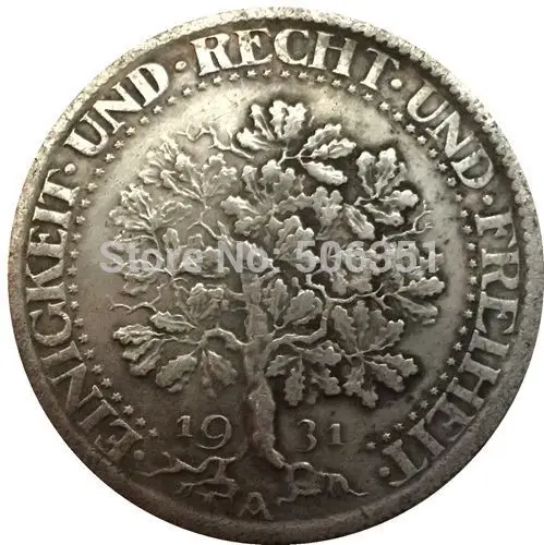 1931A Немецкая монета 1927-1933 разных даты 36 монет копия - Цвет: 1931A