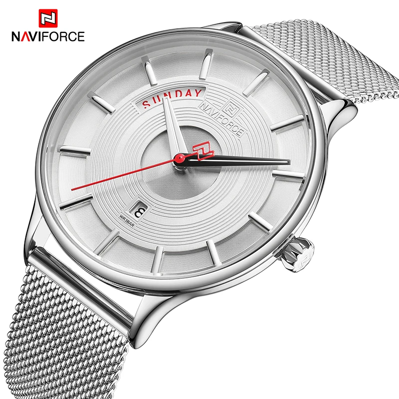 NAVIFORCE Топ бренд класса люкс мужские модные повседневные часы Дата
