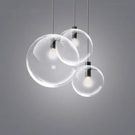 

North nordic glass ball bubble pendant lights lamp restaurant bar hanging light