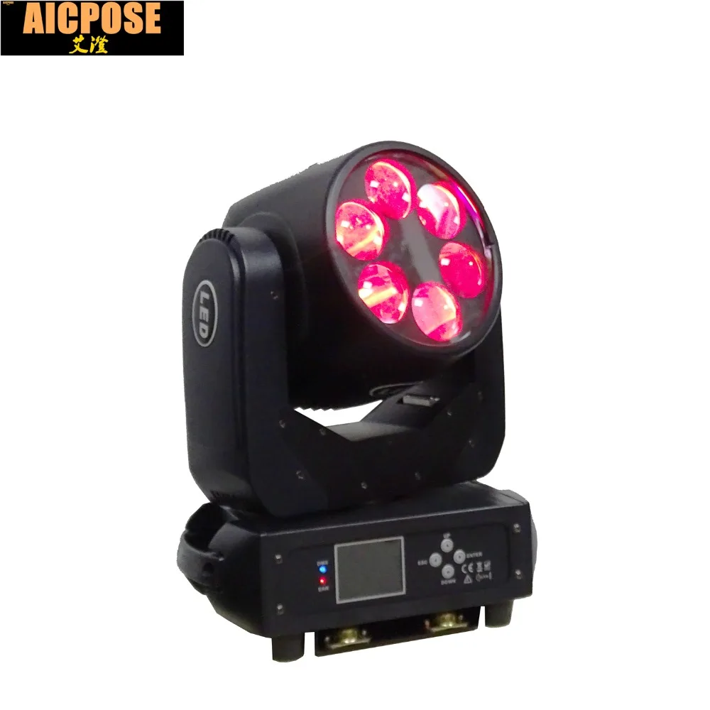 6x25 Вт супер луч света DMX512 зум/поворот движущаяся головка