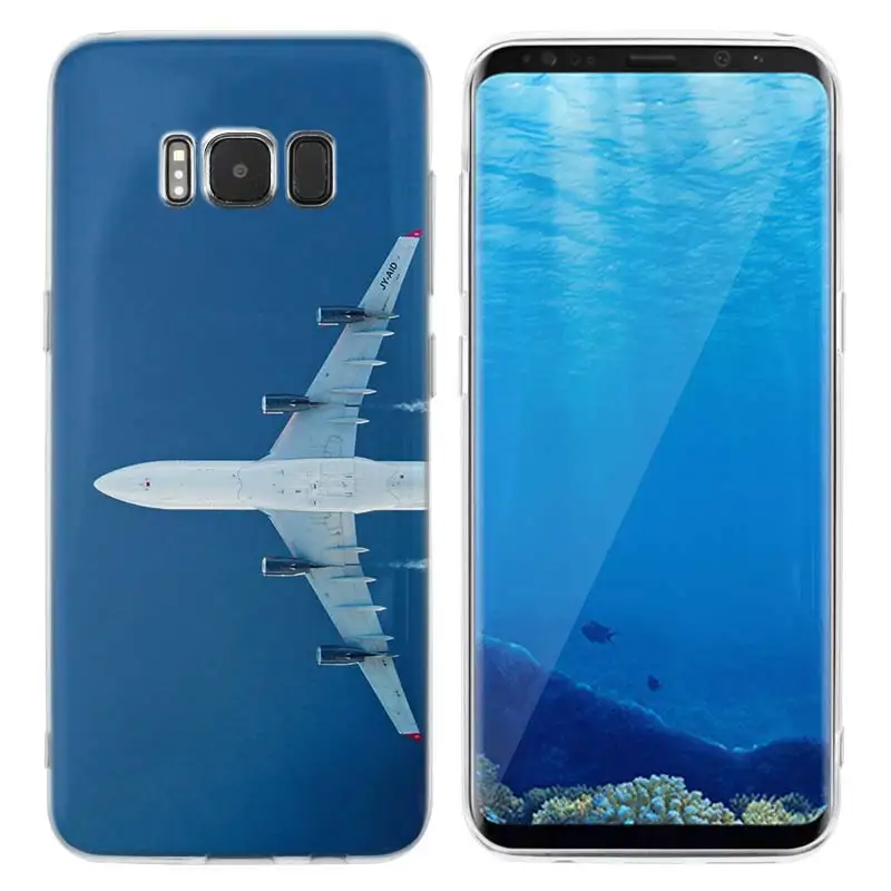 KMUYSL самолет аэроплан из ТПУ, прозрачный, мягкий чехол оболочка для samsung Galaxy S9 S8 Plus S7 S6 Edge - Цвет: 006