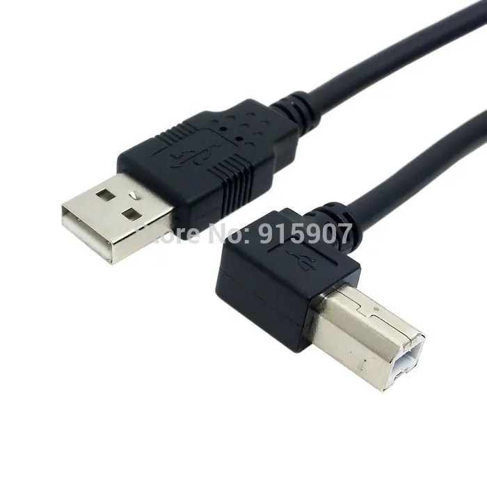 

CY USB 2.0 A Male to B Male Right Angled 90 Degree Printer Scanner Hard Disk Cable 2m