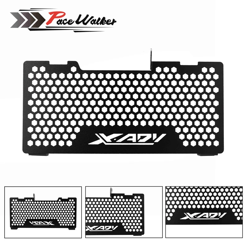 Черная мотоциклетная решетка радиатора из нержавеющей стали Защитная крышка для