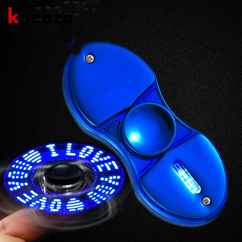 Hand Spinner Fidget Top Toy USB Electronic Cigarette Lighter Spin Finger LED Letters Gyro Focus | Игрушки и хобби