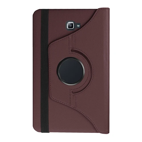 Коричневый Для Samsung Galaxy Tab A A6 10,1 T580 T585 T580N T585N Tablet case 360 градусов вращающийся из искусственной кожи чехол+ стилус - Цвет: Коричневый
