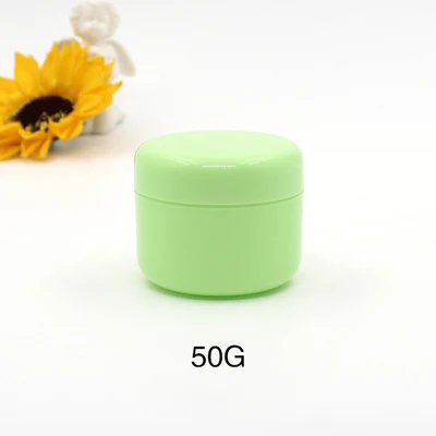 50g green 30/50 шт бутылки для многоразового использования пластиковая Пустая палитра банка для пищевых продуктов путешествия крем для лица/лосьон/косметический контейнер 10 г 20 г 30 г 50 г - Цвет: 50g green