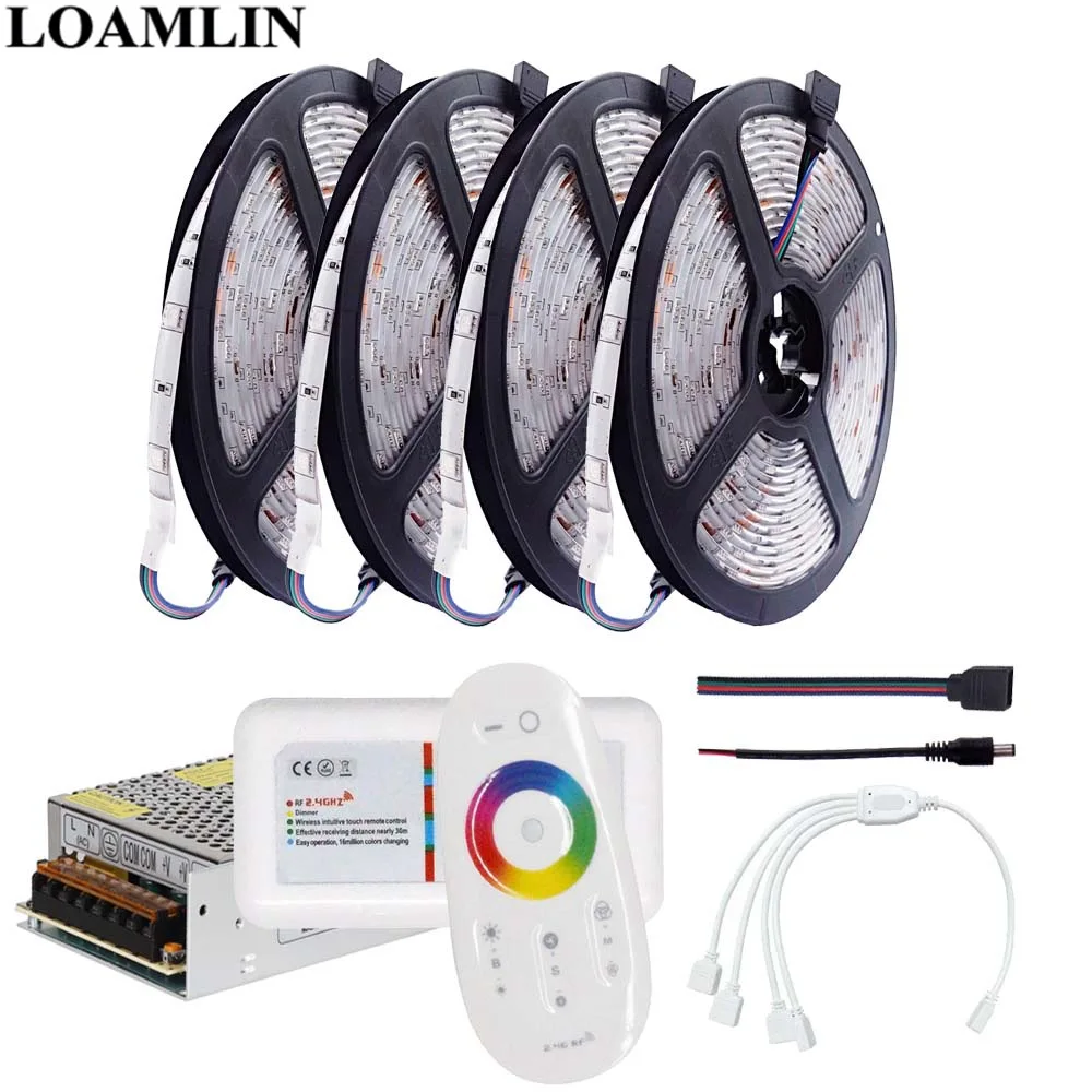 5 м 10 15 20 5050SMD RGB Светодиодная лента гибкий свет 30 светодиодов/м 2 4 г Led контроллер