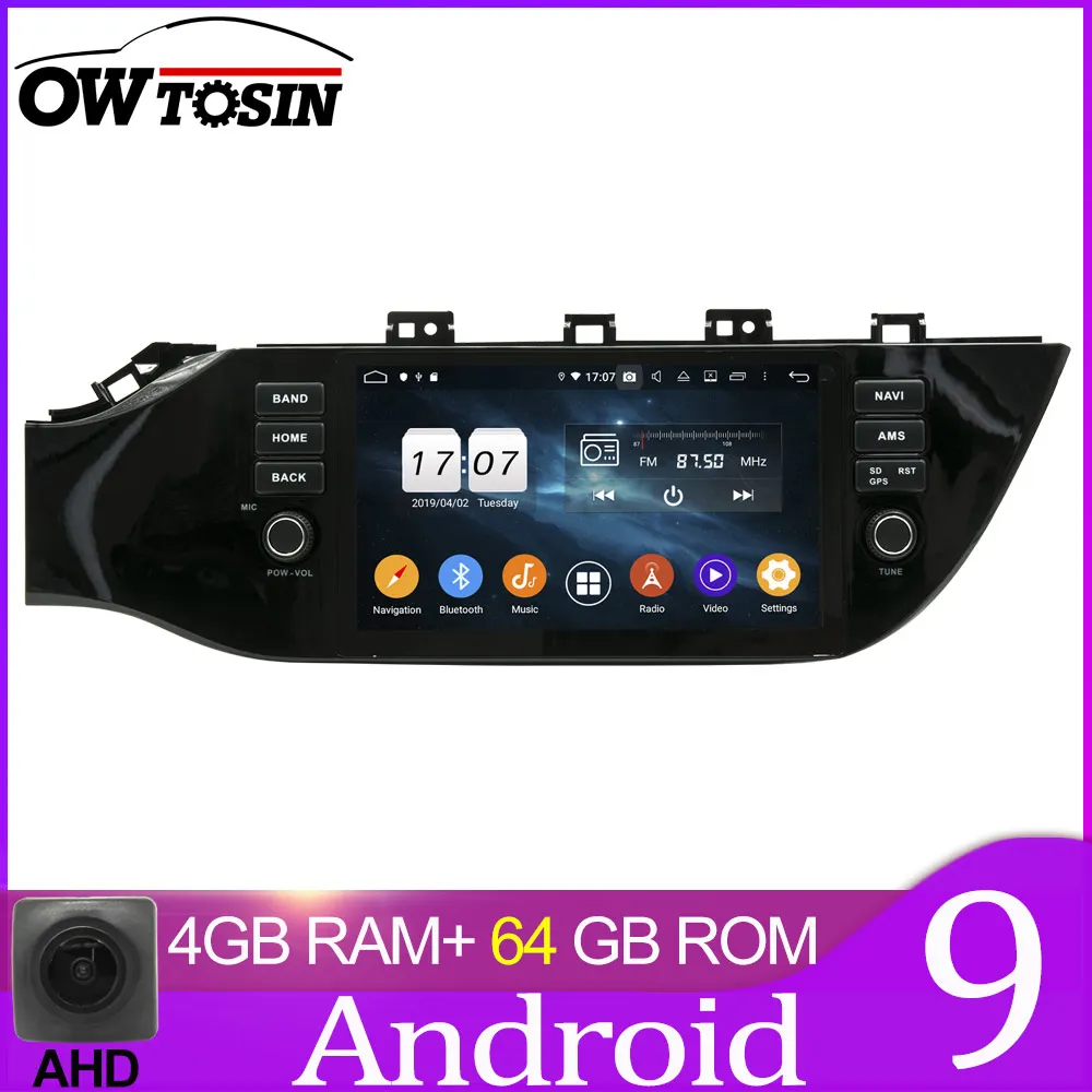Owtosin автомобильный Радио Мультимедиа Видео плеер навигация gps Android 9,0 для Kia K2/RIO автомобиль 4 Гб ram 32 Гб rom - Цвет: 64GB unit only
