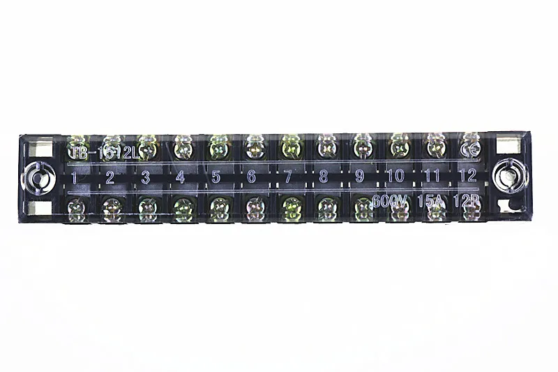 TB 1512 1 шт. двухрядная Клеммная колодка 600V 15A TB-1503/TB1504/TB1506/TB-1508/опционально - Цвет: TB 1512