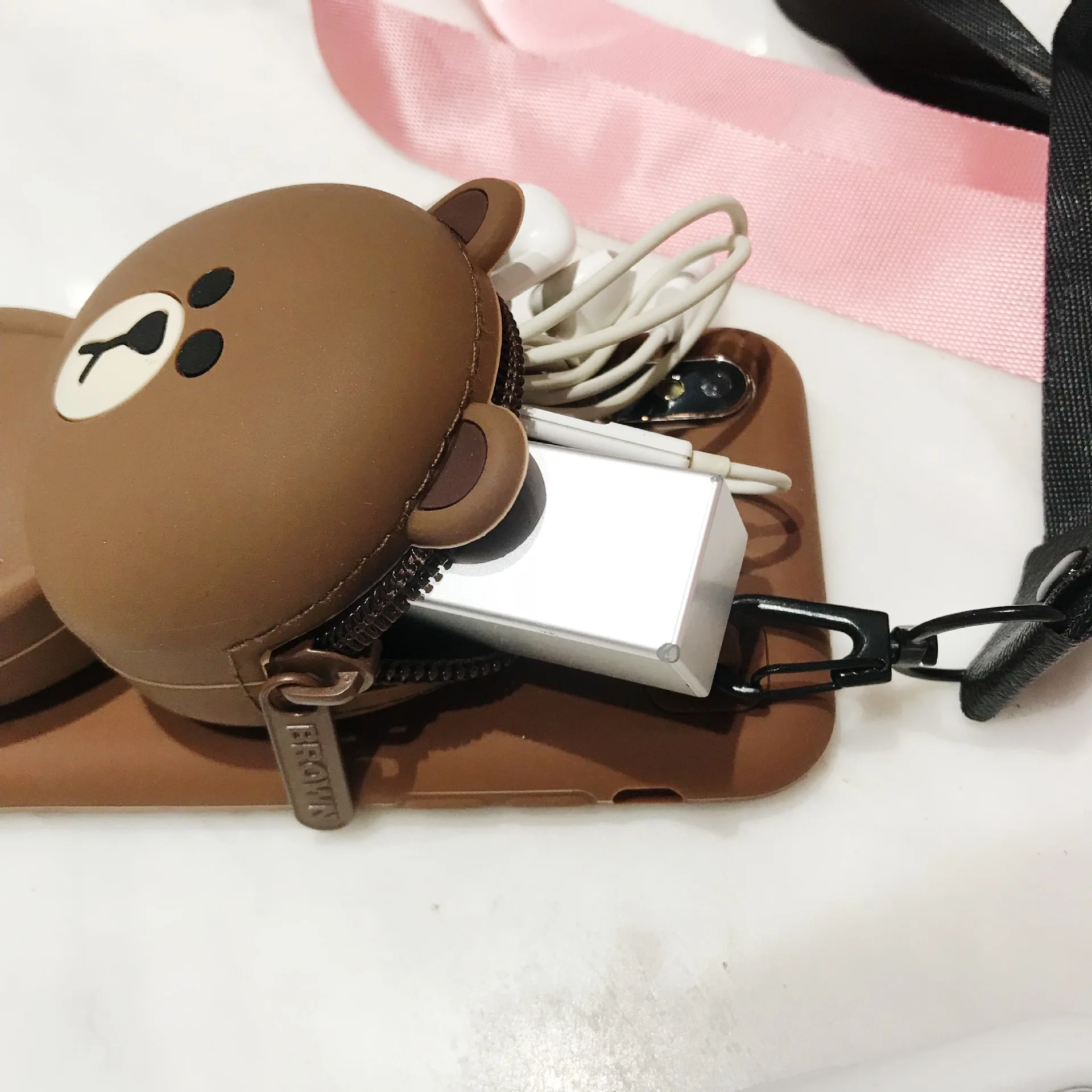 Милый мультфильм 3D Медведь утка кошелек чехол для телефона для iPhone X XR XS Max 7 8 Plus Мягкий силиконовый чехол для Apple 6 6S Plus кролик Капа