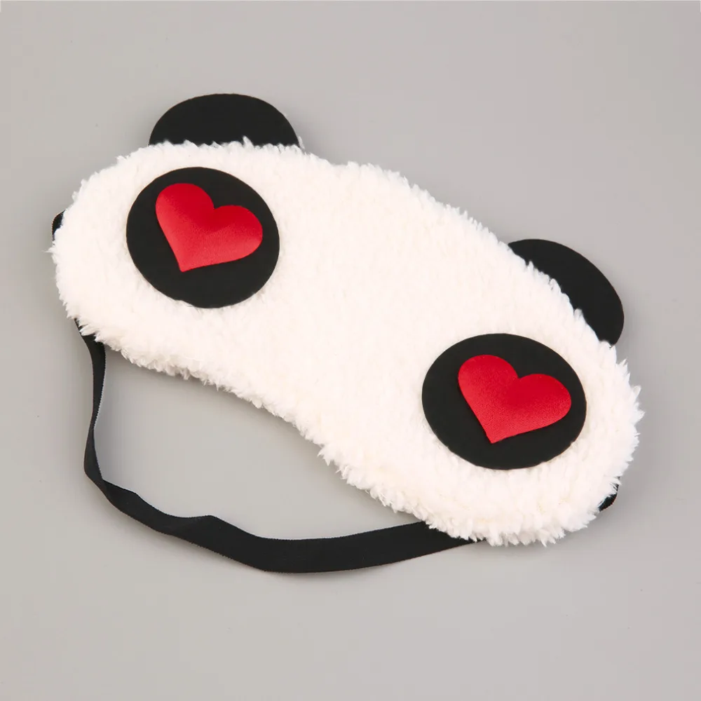 Симпатичная маска для сна в виде панды лица повязка на глаза 4 шаблона Eyemask белый