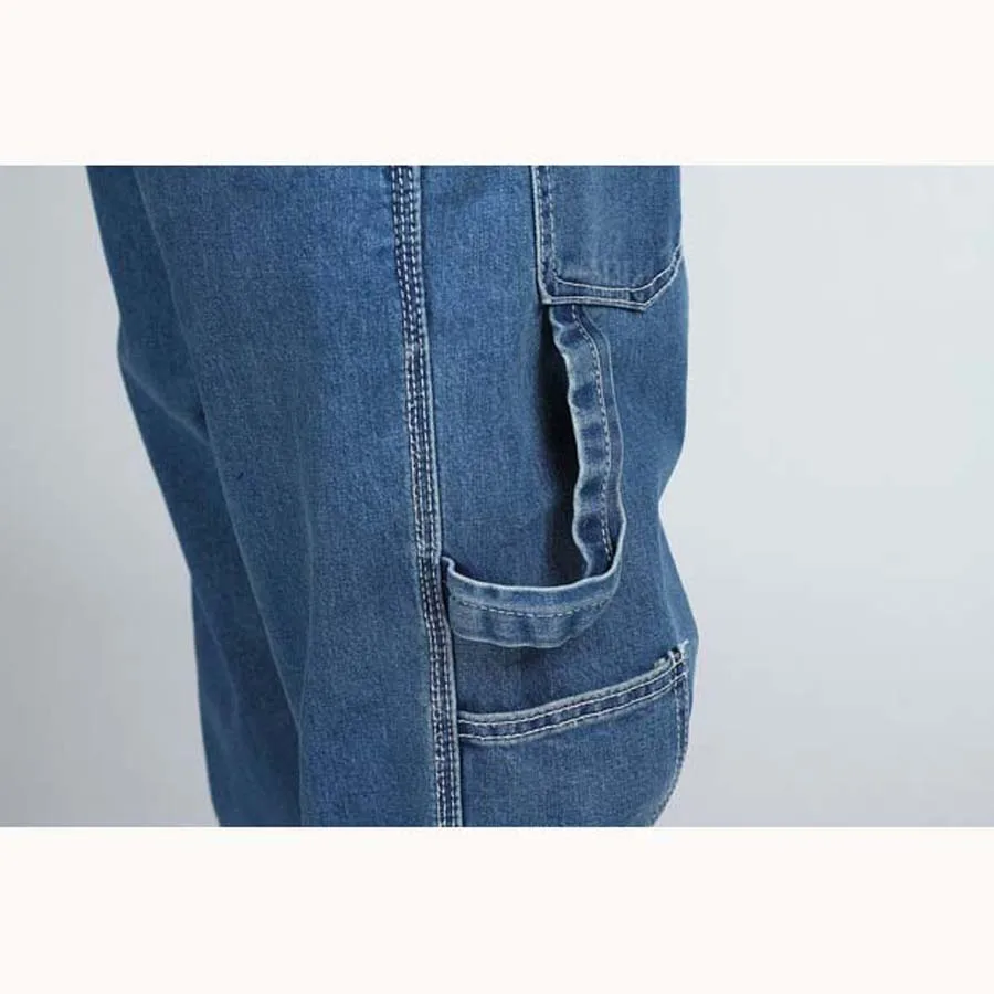 Новинка повседневные мужские и женские джинсовые комбинезоны с ремешком