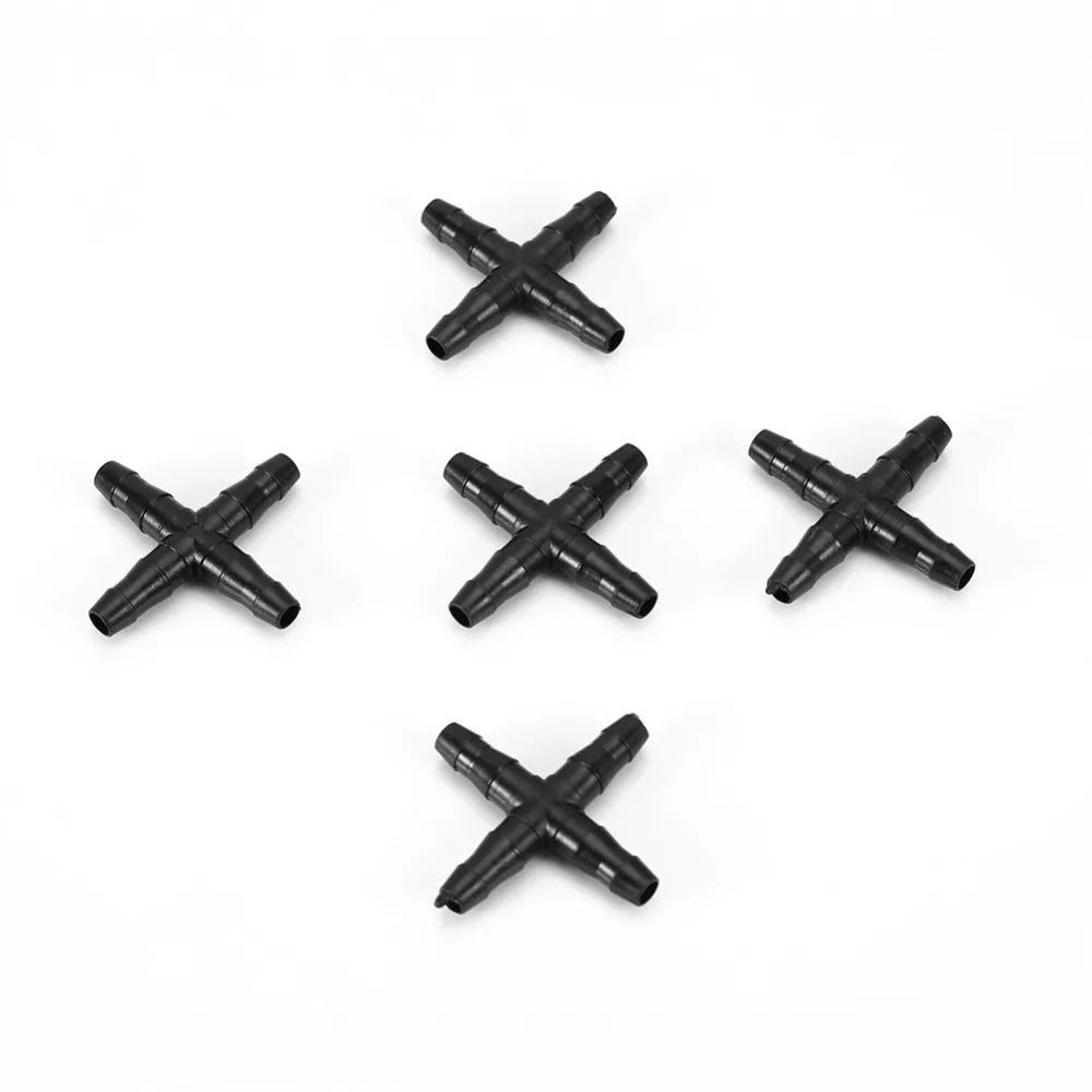 100 шт./пакет сад адаптер для орошения фитинг оросительных труб 4/7 мм шланговый