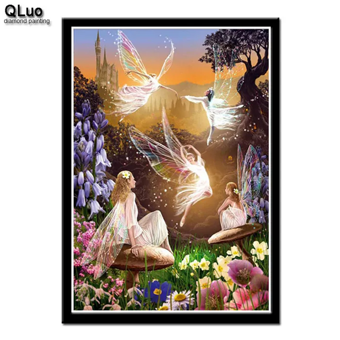 W030 New Arrivals Diy 5d Diamond Painting Cross Stitch Full Round Elf angel Handmade Mosaic Diamond embroidery Paint With Diamonds - Цвет: W030