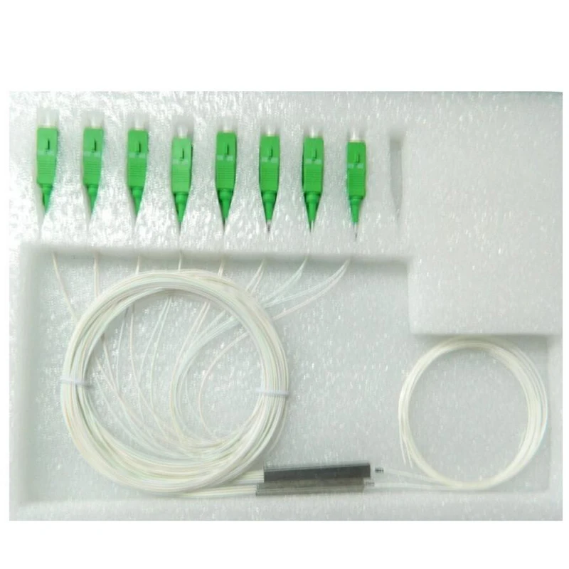 SAPC мини PLC 1X8 одномодовый волоконно-оптический разветвитель FTTH Сталь Тип трубки