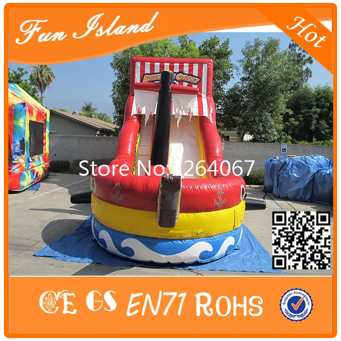 7m Red Pirate Ship Inflatable Slide Bounce Playground Free Shipping | Игрушки и хобби