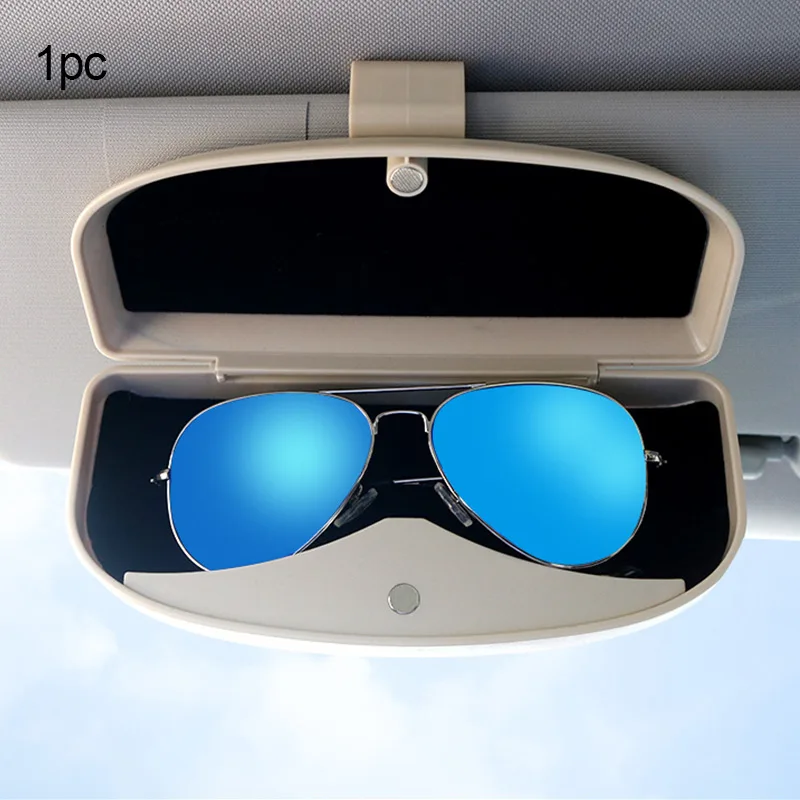 Sunglasses Holder Аксессуары, автомобильный солнцезащитный козырек, держатель для солнцезащитных очков, чехлы для очков, зажим для авто, коробка для карт, посылка, ID, сумки для хранения, 4 цвета - Название цвета: Sunglasses Holder