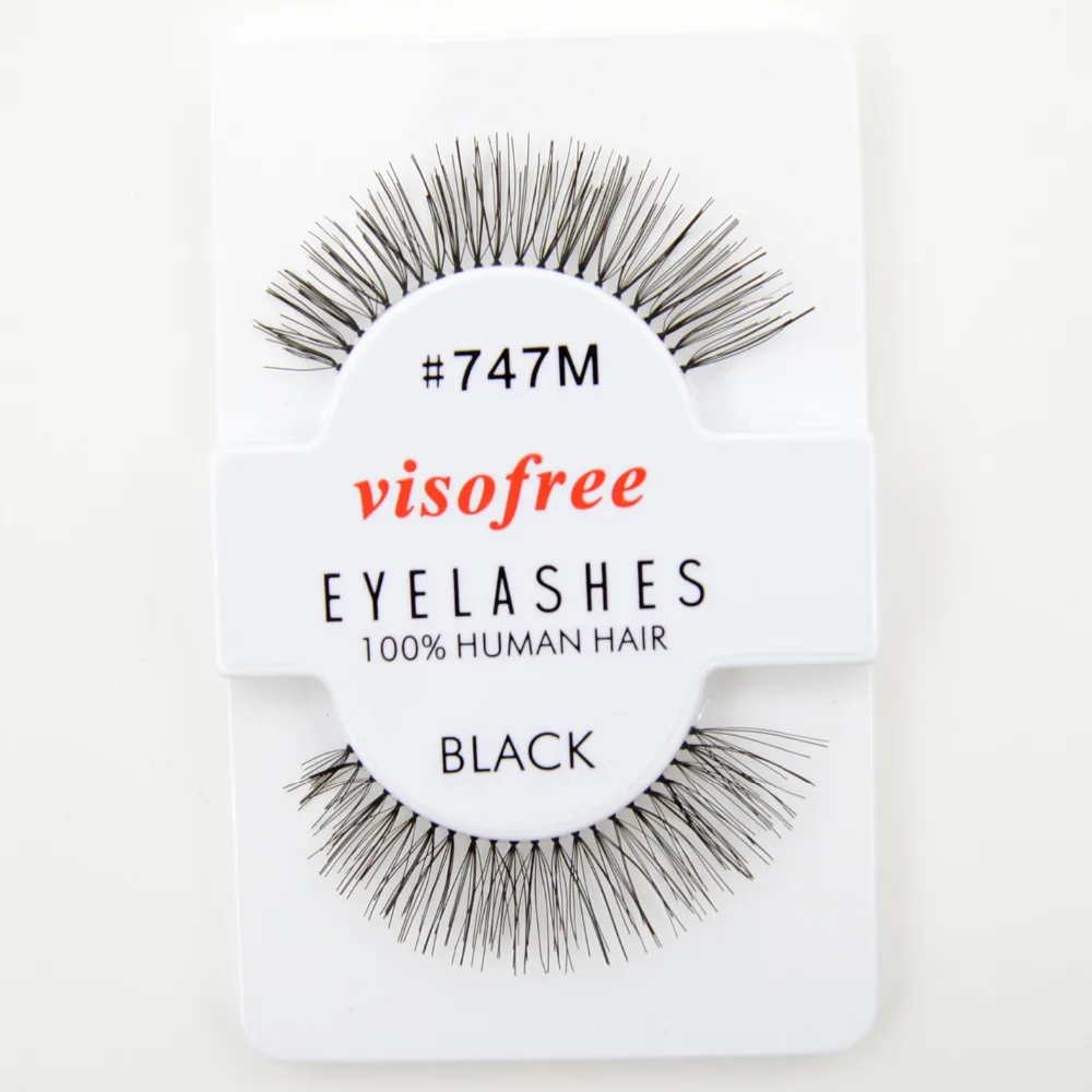 1 пара ресниц Visofree модные мягкие Накладные человеческие волосы ресницы клеи