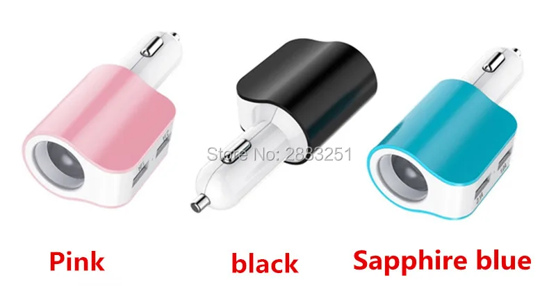 Горячий автомобиль Стайлинг двойной USB выход телефон зарядное устройство 3 + 1 для
