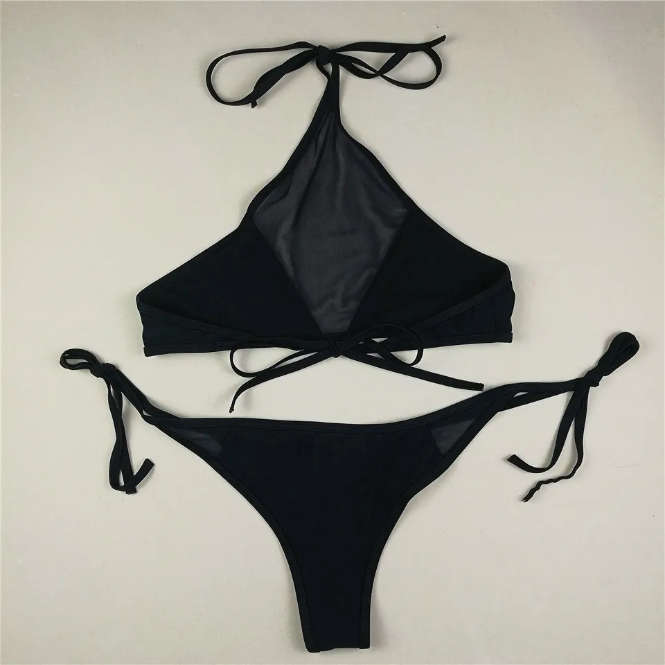 BADPAK Sexy Mesh Bikini Transparent Female Swimsuit Maillot De Bain Bathing Suit Swimming for Women Two Piece Swimwear 2018 |
