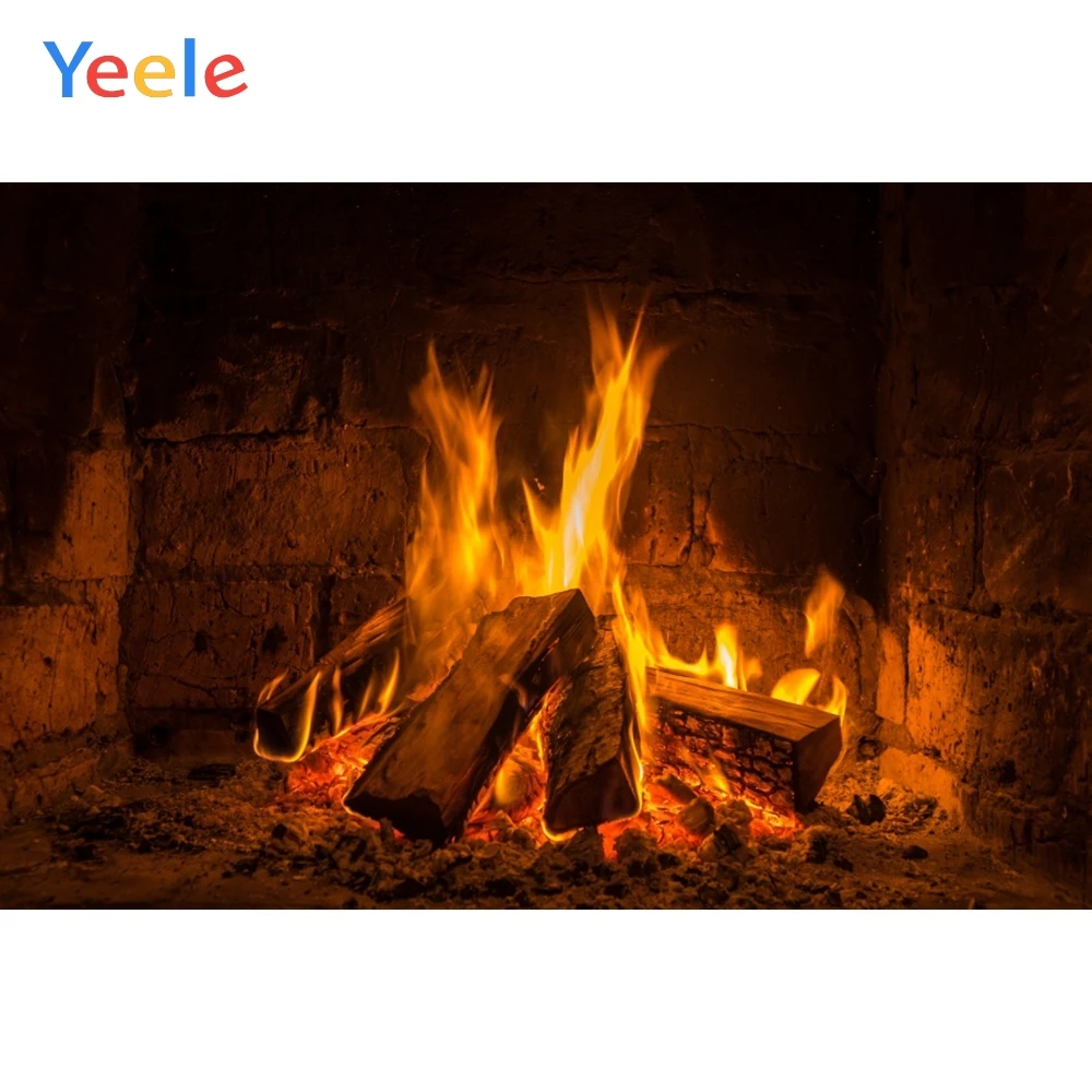 Рождественский фон для камина Yeele винтажный Виниловый детской портретной