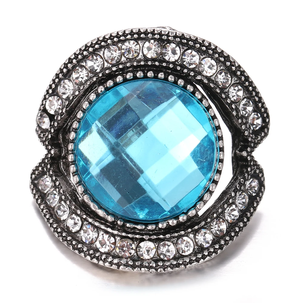 6pcs/lot Evil Eye Snaps Jewelry High Quality Crystal 18mm Metal Interchangeable Snap Buttons DIY Charms Button Jewerly | Украшения и