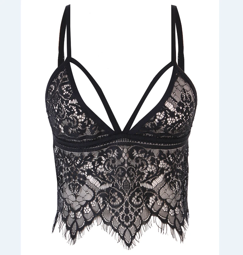 Новый женский укороченный топ кружевной бюстгальтер без косточек