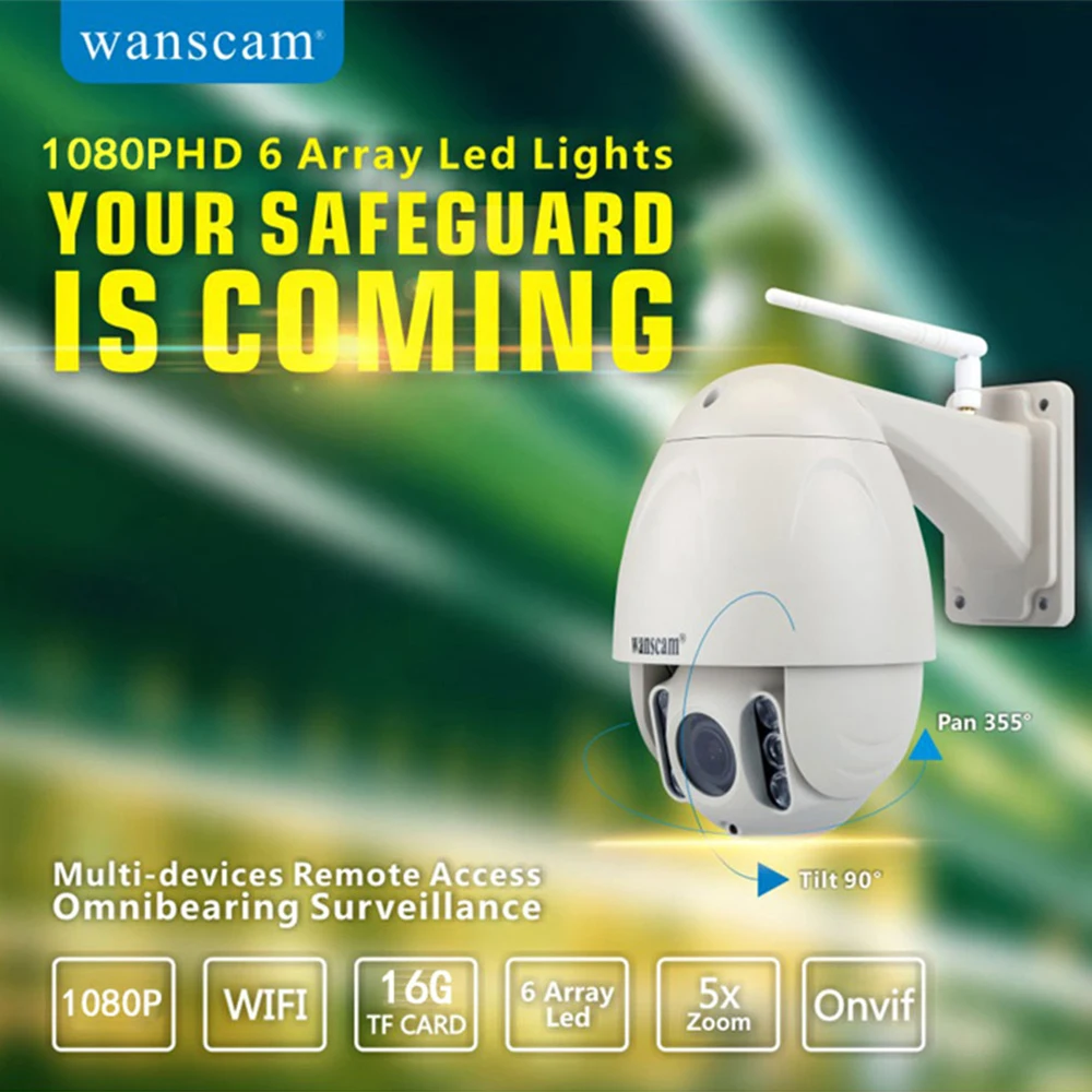 WANSCAM HW0045 Wi Fi IP Камера 1080 P 2MP Ночное видение IP66 Водонепроницаемый CCTV Камеры