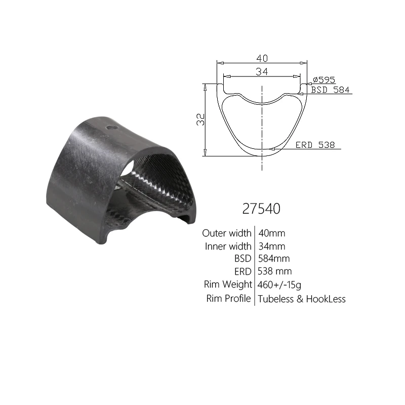 Can carbon T700 27,5 er 40 ширина MTB Колесная 148X12 boost UD матовая 32 H/32 H Clincher Hookless готов все горные колеса