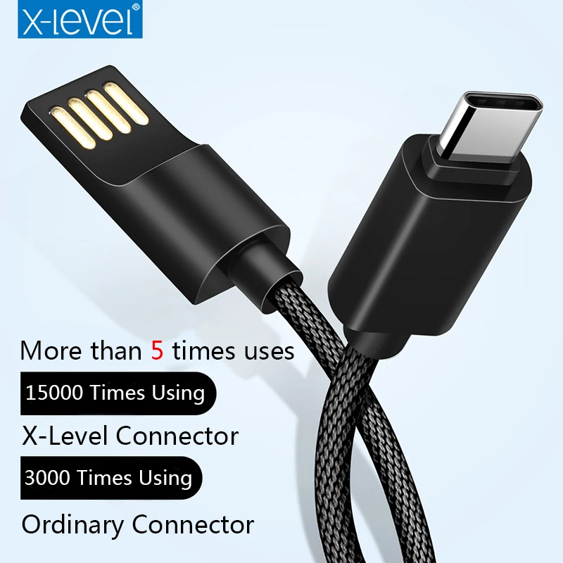 X-Level usb type-C кабель для Xiaomi Mi 8 быстрой зарядки данных huawei P20 Lite samsung S8 S9 Plus Note 9 |