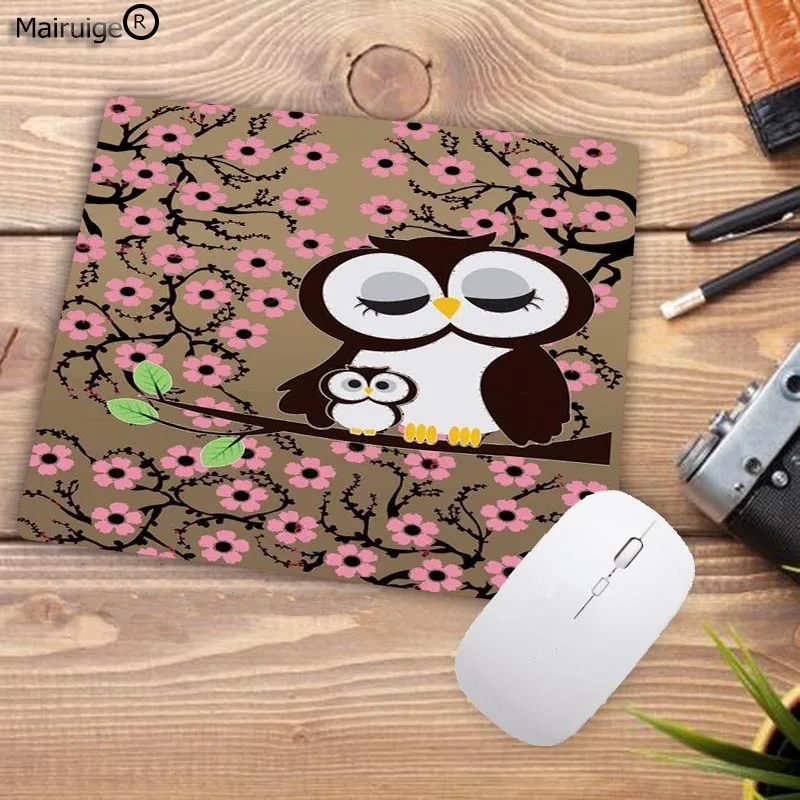 Mairuige мультфильм смешной милый мягкий чехол с рисунком в виде сов Мышь коврик для