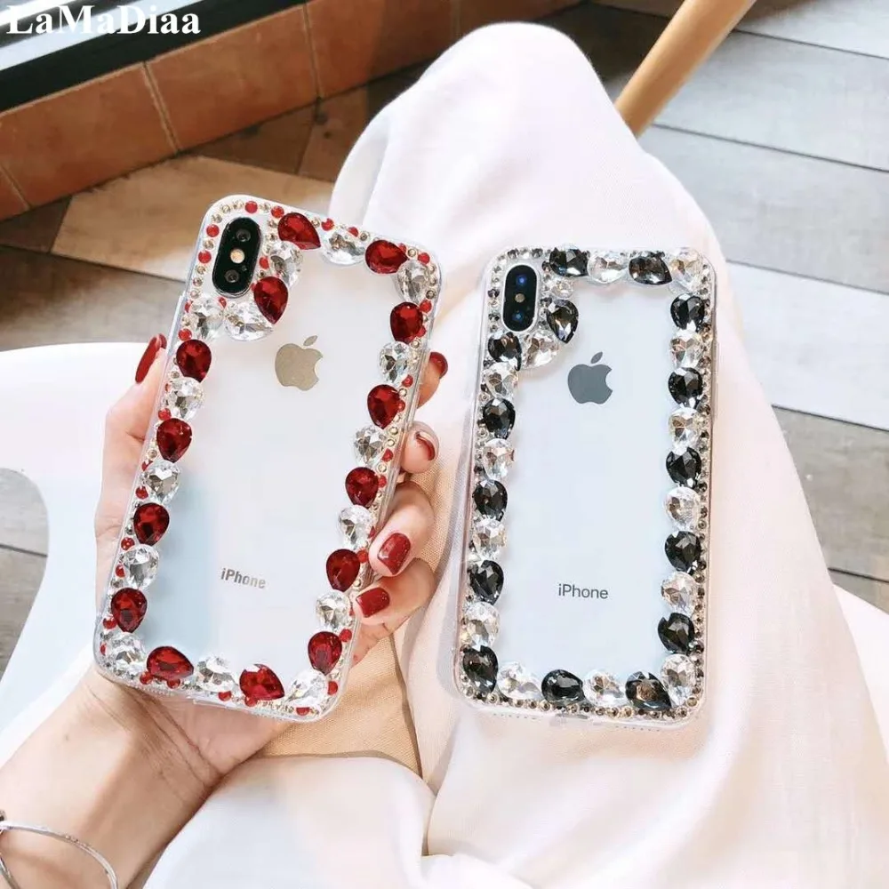 Роскошные Чехлы со стразами для телефонов Samsung S7 S8 S9 S10 Plus S7edge Note10 Note8 Note9 с