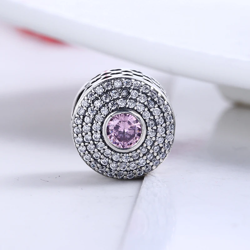 High Quality 925 Sterling Silver Luxury Shinning Pave CZ Beads Fit Original DIY Pandora Charm Bracelet Authentic Fine Jewelry | Украшения и