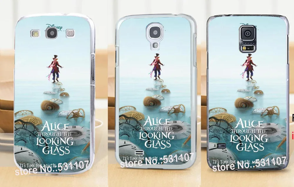 Alice in wonderland 2 Hard Skin stealth Transparent Cover Case for samsung galaxy s3 s4 s5 s6 s6Edge s7 |