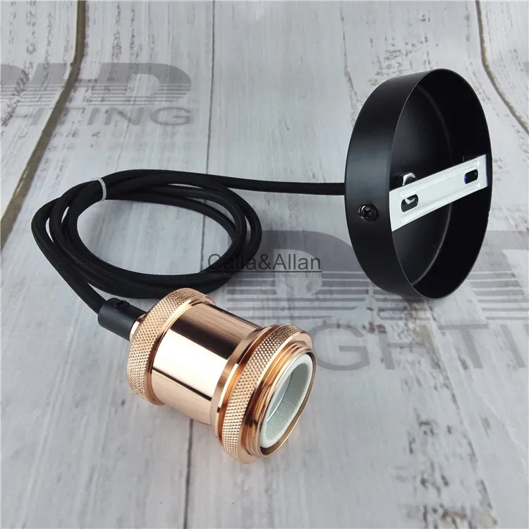 Бесплатная доставка розовое золото DIY подвесной светильник с проволокой E27