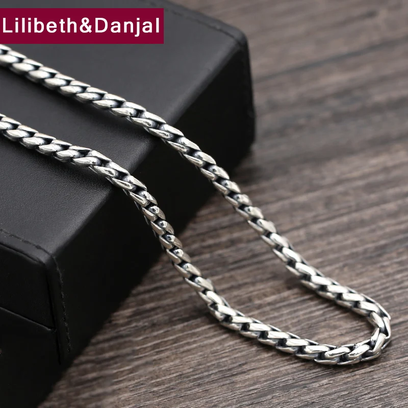 Цепочка с подвеской в виде кости дракона N22 из серебра 100% пробы 5 мм|fashion jewelry|jewelry