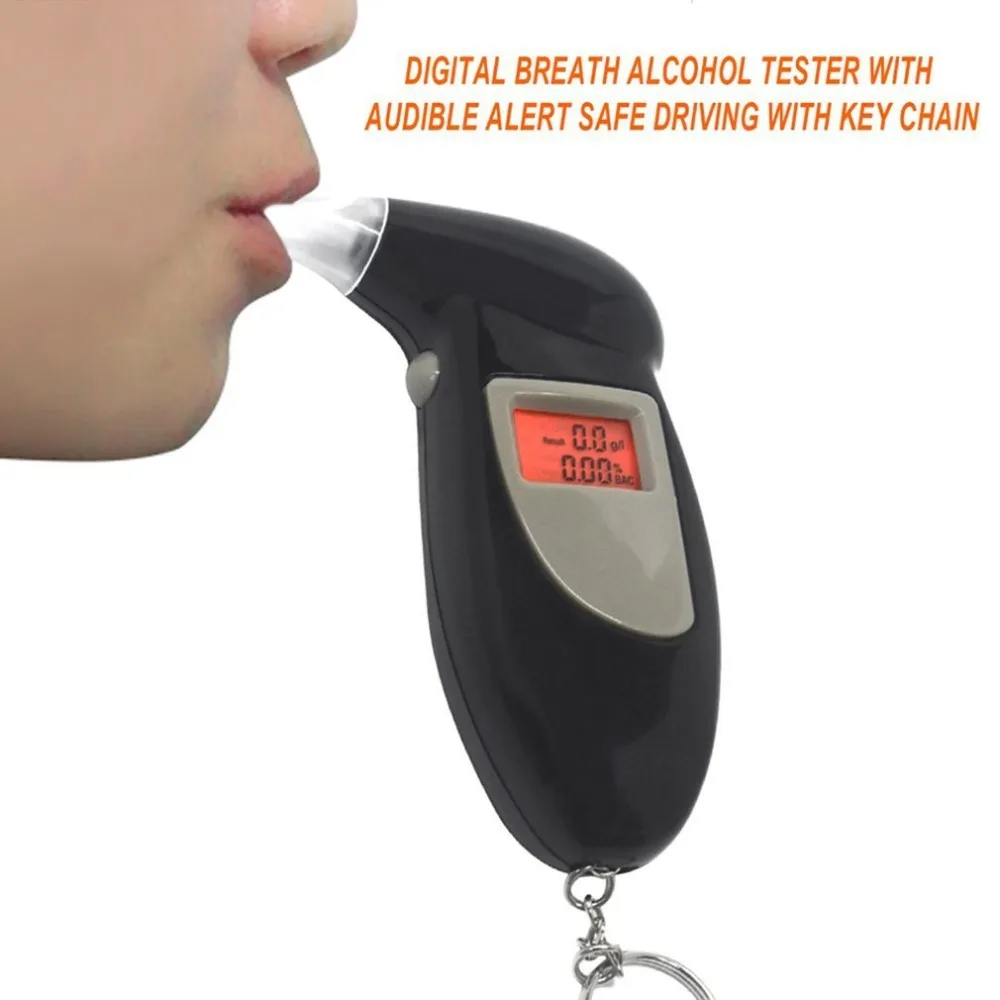 Цифровой алкотестер с звуковым оповещением безопасное вождение брелоком