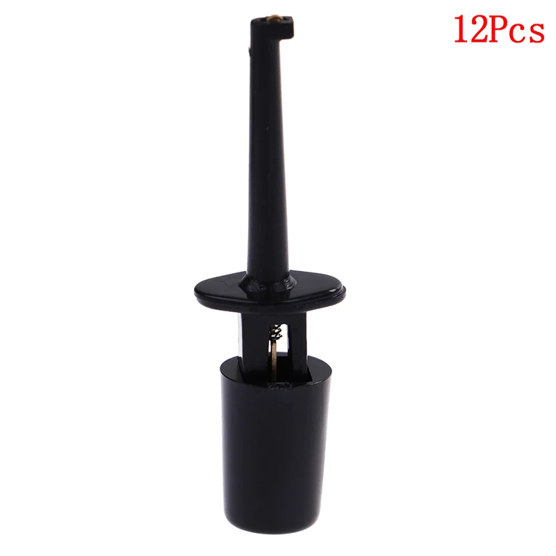 12pcs black 10/12 шт мультиметр свинцовый провод комплект Тесты крюк клипса 5 видов цветов Each2 Тесты зонд SMT/SMD IC D20 сварочный кабель круговой Тесты зажим - Цвет: 12pcs black