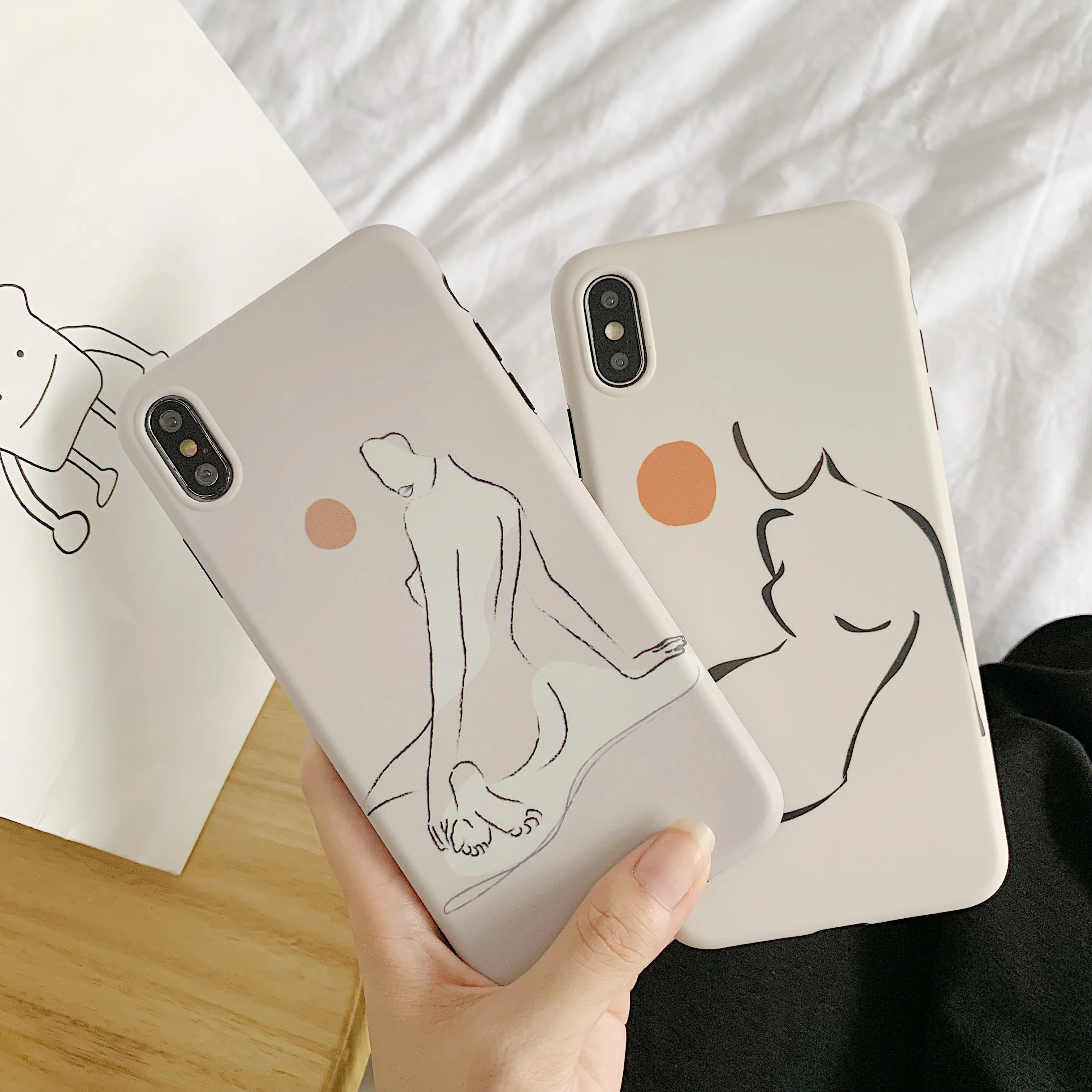 Силиконовый чехол для iphone 7 8 6 6S Plus с абстрактным рисунком девочек Модный мягкий X