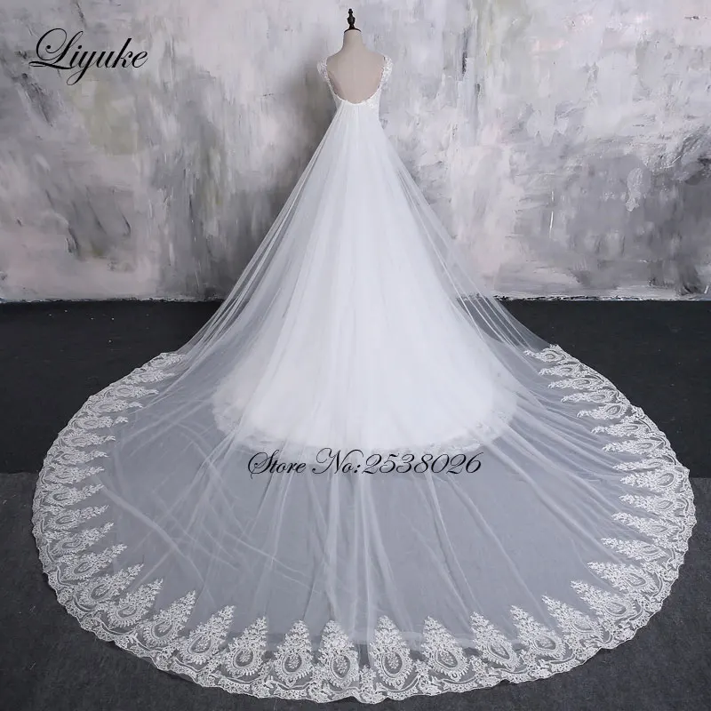 Великолепное Кружевное Свадебное платье с V-образным вырезом без рукавов со