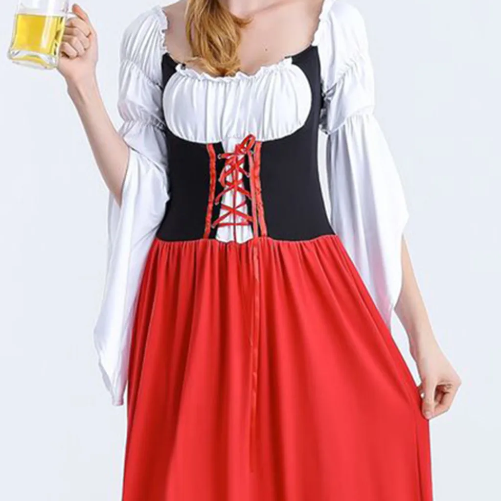 Женские вечерние платья с длинным рукавом для вечеринки карнавал Bavarian Oktoberfest