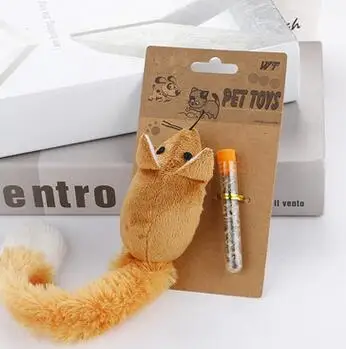 Игрушка для кошек мышь с кошкой длинным хвостом комбинация мятных мышей