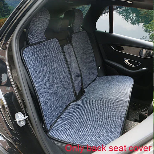 Rear seat Blue 2 шт., искусственный льняной чехол для автокресла, осень и зима, Новинка/универсальные чехлы для автокресла, накидка, подходит для большинства автомобилей - Название цвета: Rear seat Blue