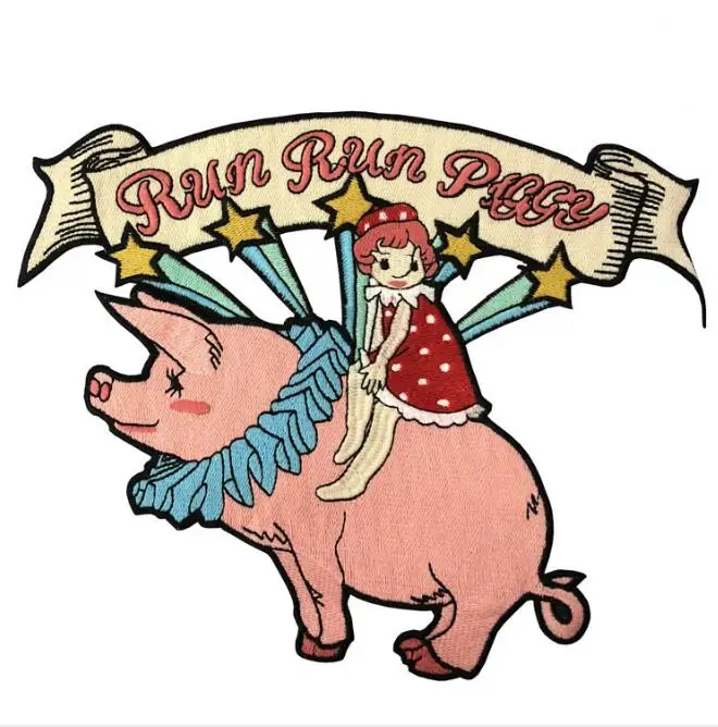 Новинка 2019 мультяшная ткань с животными хлопковая нить Водорастворимая милая